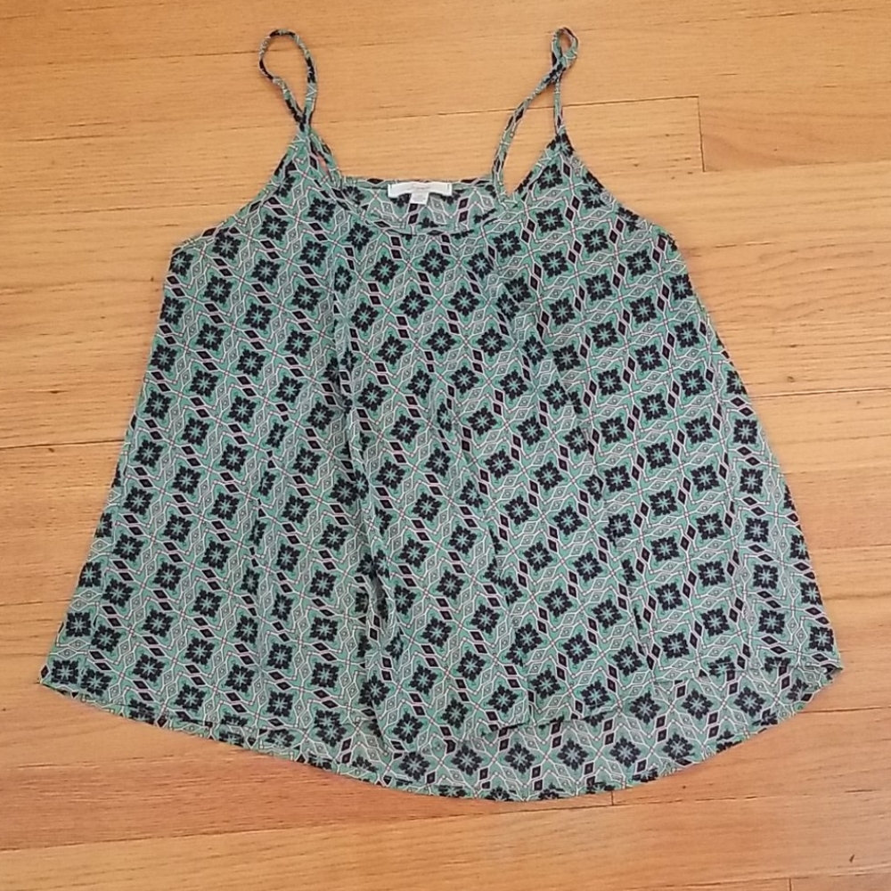 XS Green Patterned Soprano Tank Top
